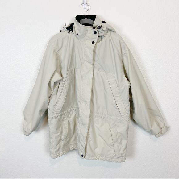 Eddie Bauer Anorak Style Polartec Jacket sz M Vintage Tan - Picture 1 of 9